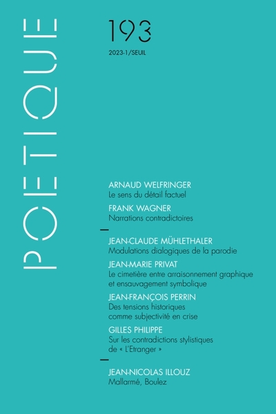 Poétique, n° 193