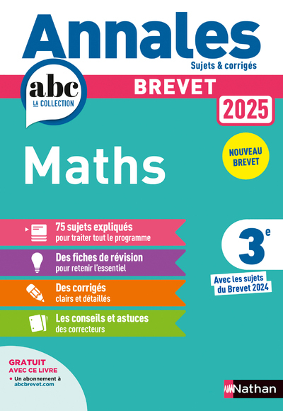 Annales Brevet 2025 Maths - Corrigé - Gilles Mora