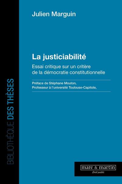 La justiciabilité - Julien Marguin