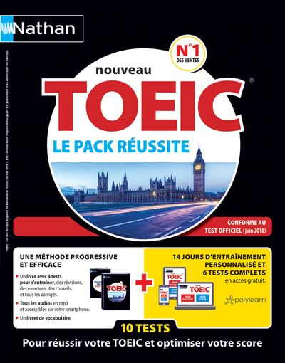 Le pack réussite TOEIC - Livre + Livret + 1 carte avec clé d'activation (VOIE EXPRESS) 2018