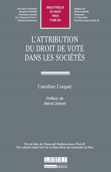 l'attribution du droit de vote dans les sociétés