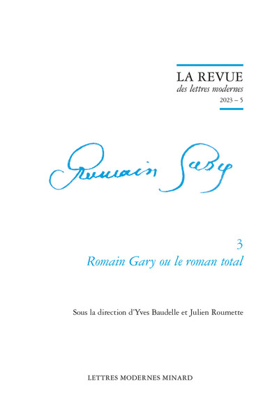 Romain Gary ou le roman total