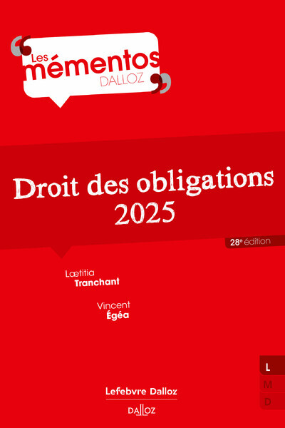 Droit Des Obligations 2025. 28e Éd.