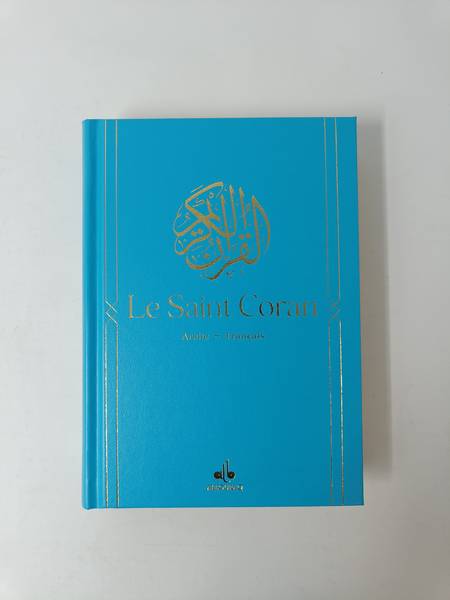 Saint Coran - Bilingue souple (arabe,franCais) - Moyen (14x20) - Turquoise