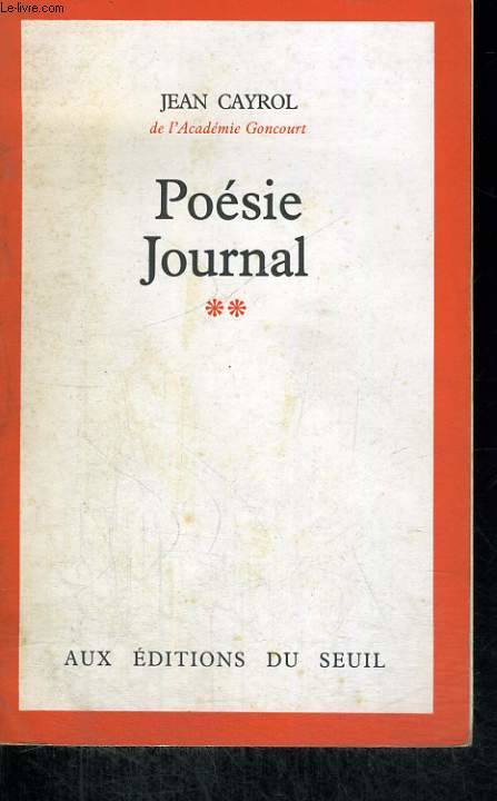 Poésie-journal... Volume 2