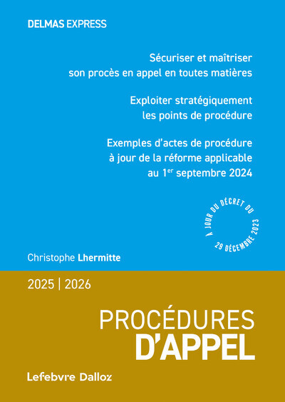 Procédures D'Appel 2025/2026. 3e Éd.