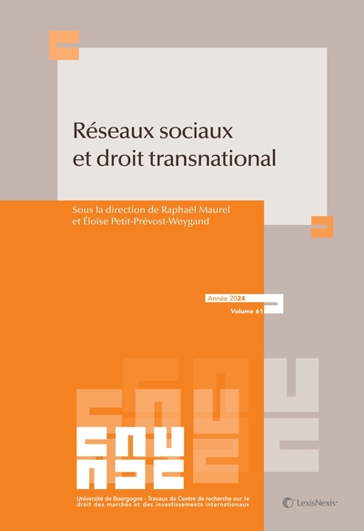 Réseaux sociaux et droit transnational - Raphaël Maurel (ss dir.)