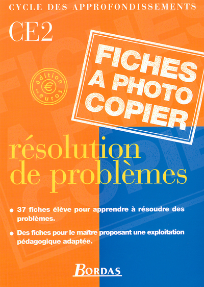 Résolutions de problèmes CE2 2001 Fiches à photocopier - Michèle Chaufour-Mary