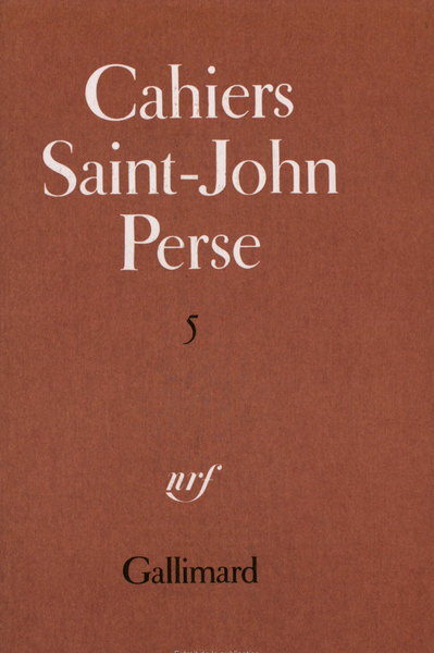 Cahiers Saint-John Perse - Volume 5 - Collectifs