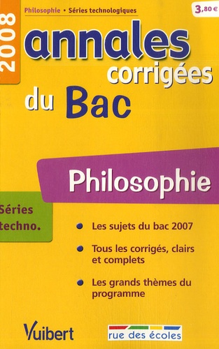 Annales Corrigees Bac Philosophie Series Technologiques 2008