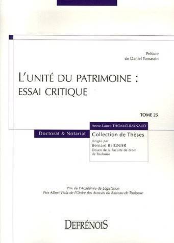 L'Unité Du Patrimoine, Essai Critique