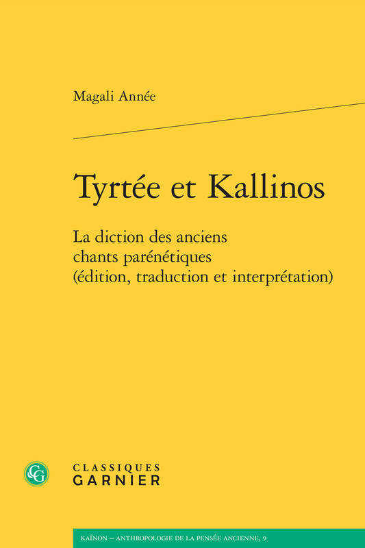 Tyrtée et Kallinos - Magali Année