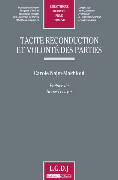 tacite reconduction et volonté des parties