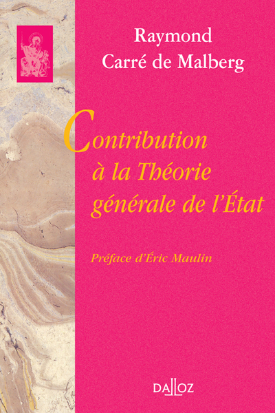 Contribution à la théorie générale de l'État