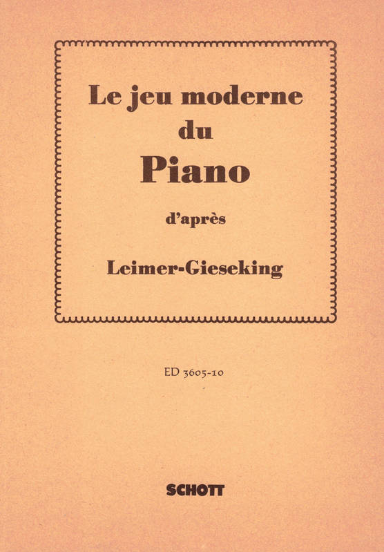 Giesekine Jeu Moderne Du Piano