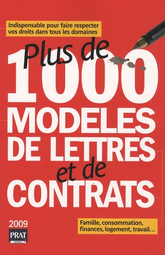 Plus De 1000 Modeles De Lettres Et De Contrats 2009