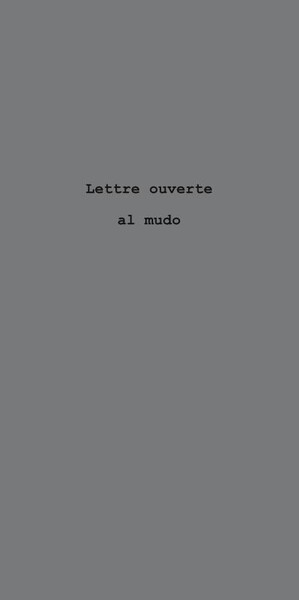 Lettre ouverte al mudo - Sandrine Stamatakis