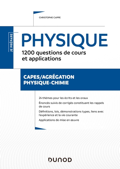 Physique - 1200 questions de cours et applications - Ecrits et oraux - CAPES/Agrégation