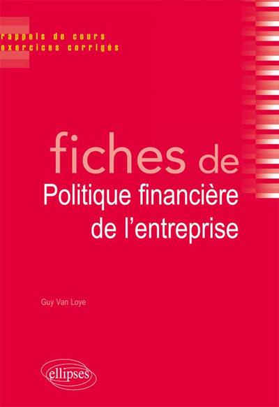 Fiches de Politique financière de l’entreprise