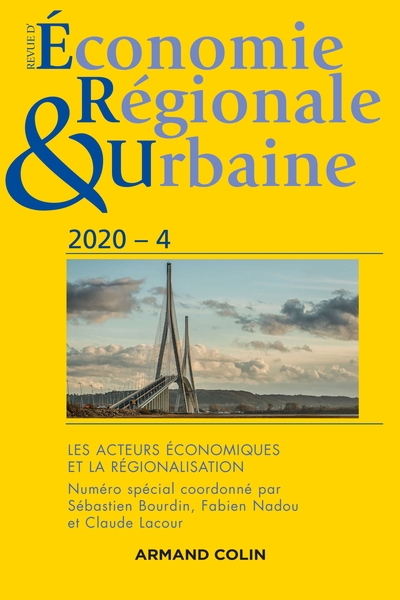 Revue d'économie régionale et urbaine N° 4/2020 Volume 4
