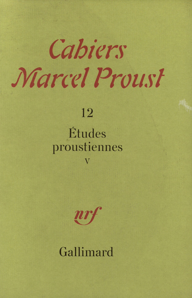 Etudes Proustienne. Volume 5