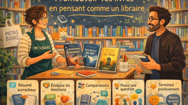 Illustration: 7 conseils pour utiliser le handselling comme auteur | MetasBooks