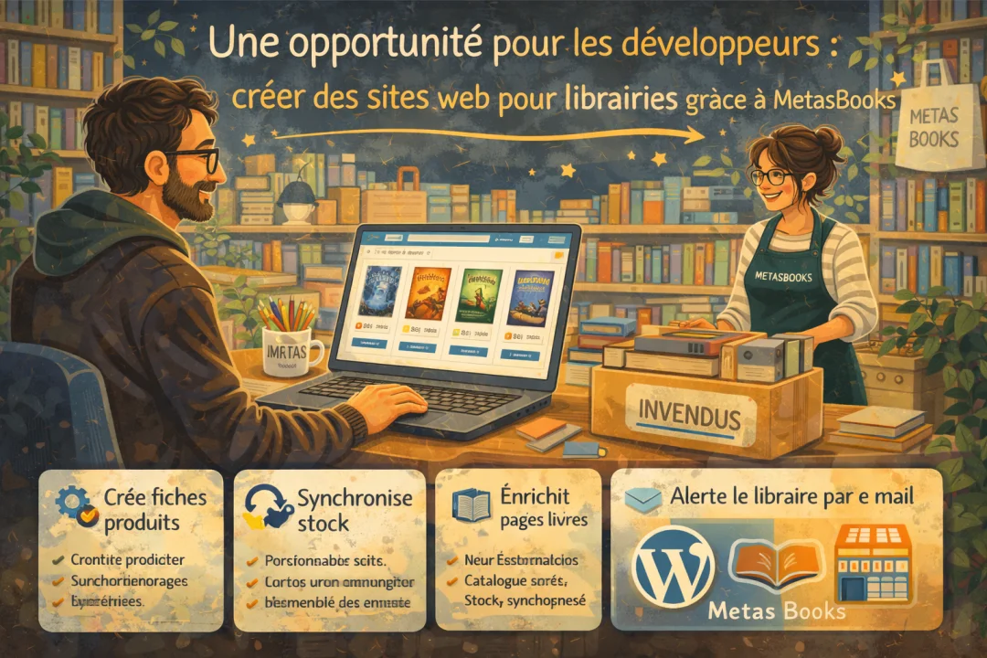 Illustration: Créer facilement des sites pour librairies avec WordPress et MetasBooks | MetasBooks