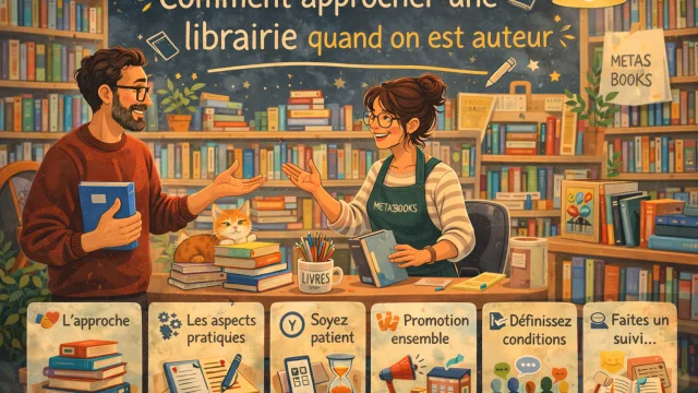 Illustration: Comment approcher une librairie quand on est auteur | MetasBooks